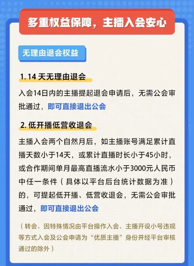 抖音直播推出“主播安心入會”政策,打擊退會難、合約模糊等不當簽約行為