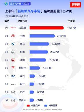 2025上半年比亞迪銷量214.6萬輛,領跑全球多個新能源市場