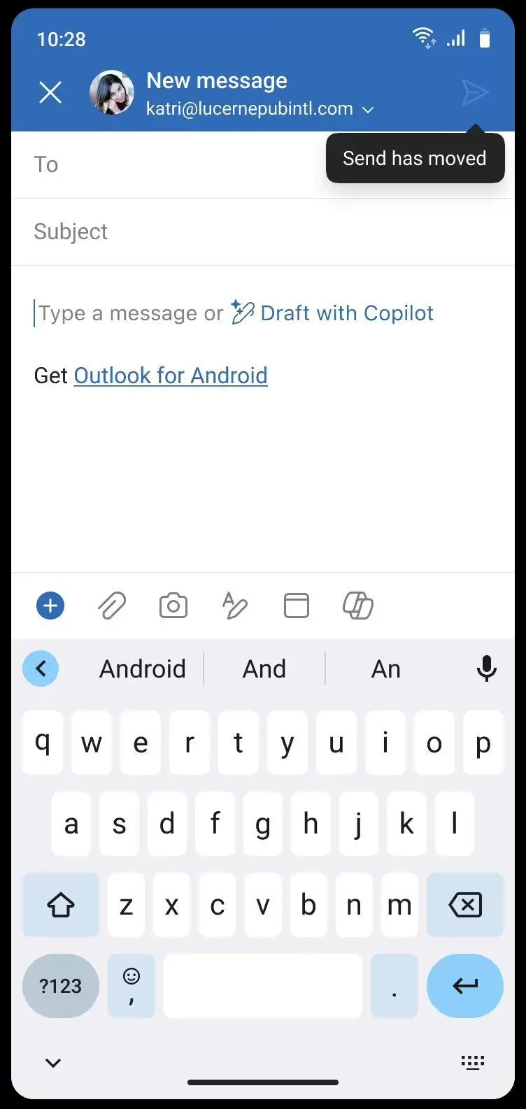 減少郵件誤發:iOS和安卓版微軟Outlook發送按鈕下月搬家至頂部