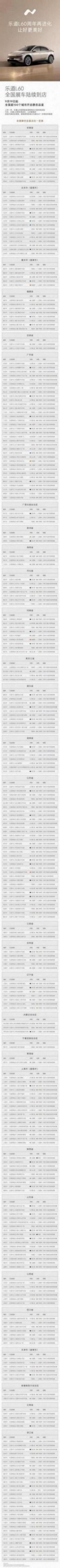 加量不加價，新款樂道L60車型全國展車陸續到店