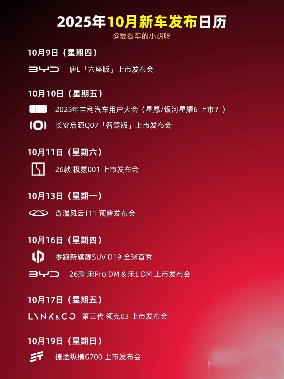 9月一天八場新車發(fā)布會,10月也不差:風(fēng)云T11/零跑D19都要來了